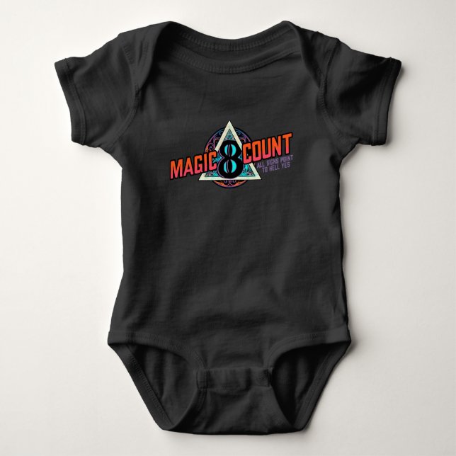 Magic 8 Count Horizontal Logo Baby Bodysuit (Front)