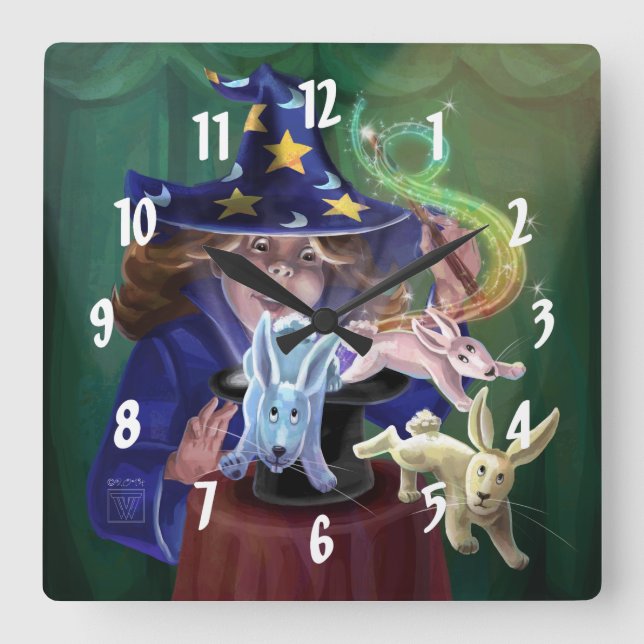 Magic Act Square Wall Clock (Front)