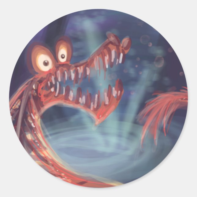 Magic Alligator Classic Round Sticker (Front)