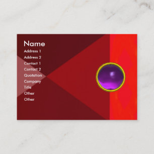 MAGIC AMETHYST , bright vibrant red pink purple Business Card