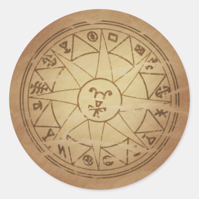 Magic Amulet for Safe Travel Magic Charms Classic Round Sticker (Front)