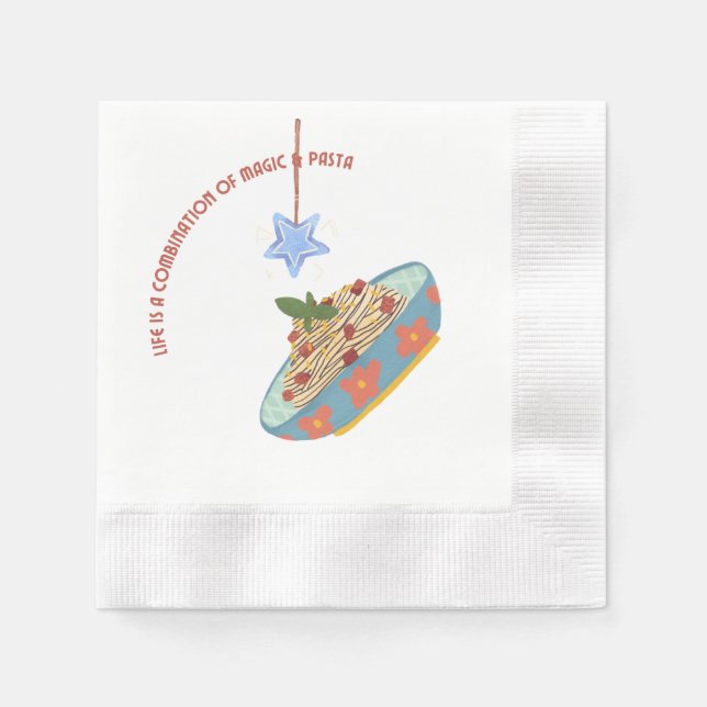 Magic and Pasta Napkin (Front)