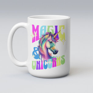 Magic and Unicorns Rainbow Colours Coffee Mug