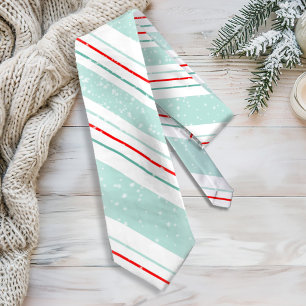 Magic and Wonder Christmas Stripes Mint ID440 Tie