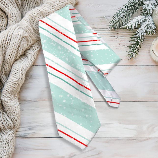 Magic and Wonder Christmas Stripes Mint ID440 Tie (Creator Uploaded)