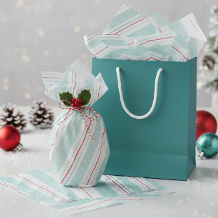 Magic and Wonder Christmas Stripes Mint ID440 Tissue Paper