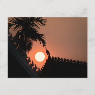 Magic at Twilight: the Temples in Luang prabang Postcard