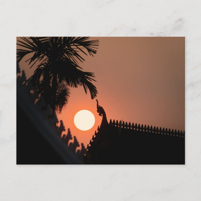 Magic at Twilight: the Temples in Luang prabang Postcard (Front)