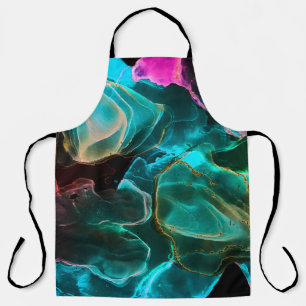 Magic Background. Hand Paint. Flow Creativity Wate Apron