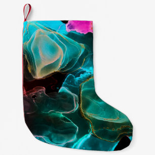 Magic Background. Hand Paint. Flow Creativity Wate Small Christmas Stocking