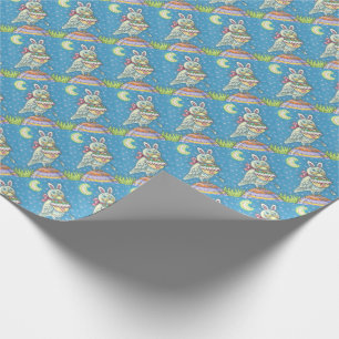 MAGIC BARN OWL, EASTER EGG BASKET WRAPPING PAPER