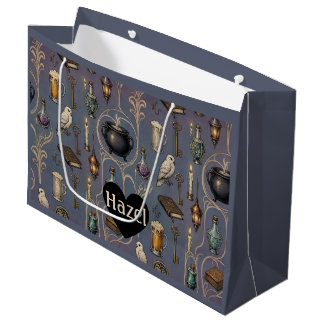 Magic Beer Mug Cauldron Fairy Tale White Owl Cute Large Gift Bag