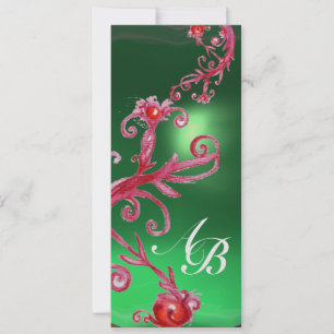 MAGIC BERRIES 4,MONOGRAM red jade ice Invitation