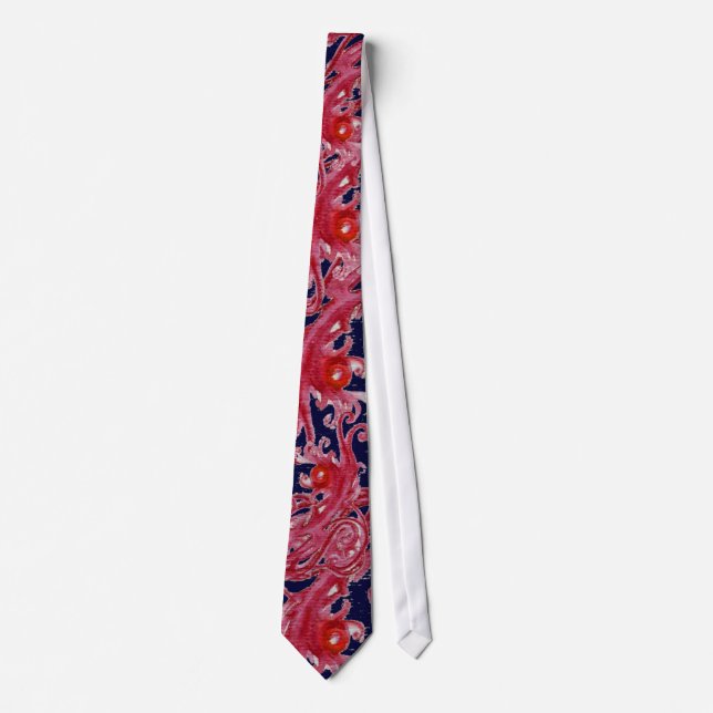 MAGIC BERRIES Fantasy Floral Swirls Tie (Front)