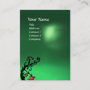MAGIC BERRIES GREEN JADE*GEM MONOGRAM BUSINESS CARD