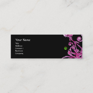 MAGIC BERRIES MONOGRAM black green red purple Mini Business Card