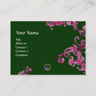 MAGIC BERRIES MONOGRAM gem blue Business Card