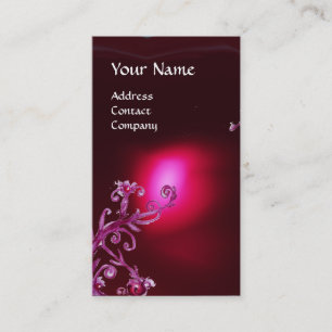 MAGIC BERRIES MONOGRAM red burgundy Business Card