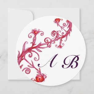MAGIC BERRIES,MONOGRAM red purple Announcement