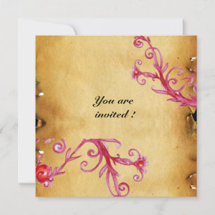 MAGIC BERRIES MONOGRAM wax seal parchment Invitation