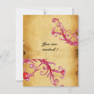 MAGIC BERRIES MONOGRAM wax seal parchment Invitation