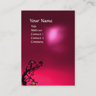 MAGIC BERRIES PINK FUCHSIA RUBY MONOGRAM BUSINESS CARD