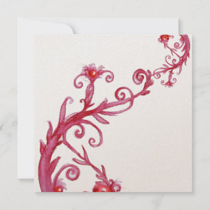 MAGIC BERRIES, red white metallic  gold Invitation