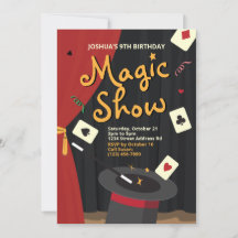 Magic Birthday Invitation - Magician Top Hat