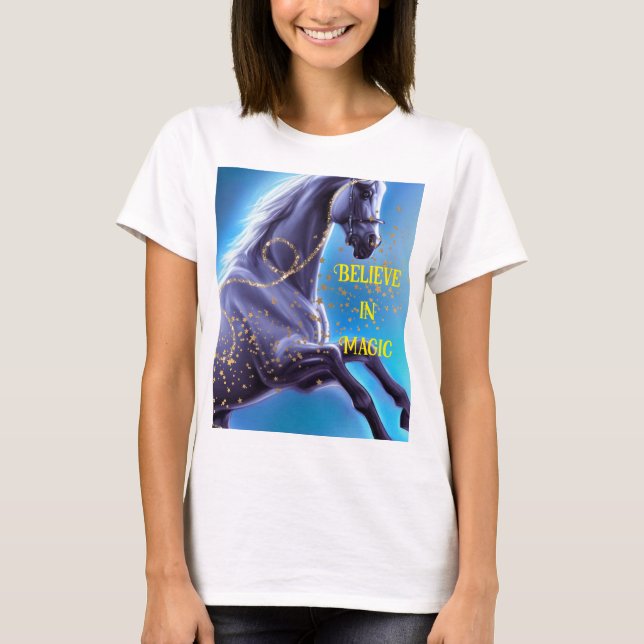 magic blue horse T-Shirt (Front)