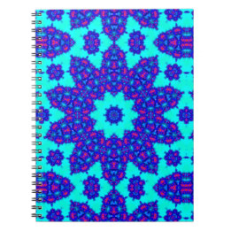 Magic Blue kaleidoscope flourished Notebook