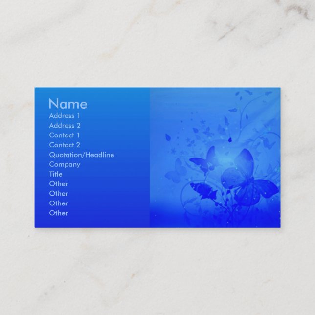 Magic Blue Profile Card (Front)