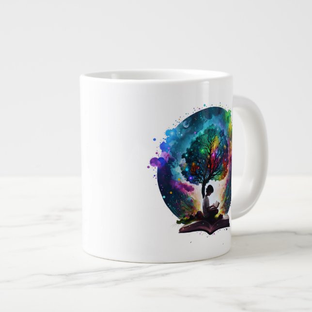 Magic book large coffee mug (Front Right)