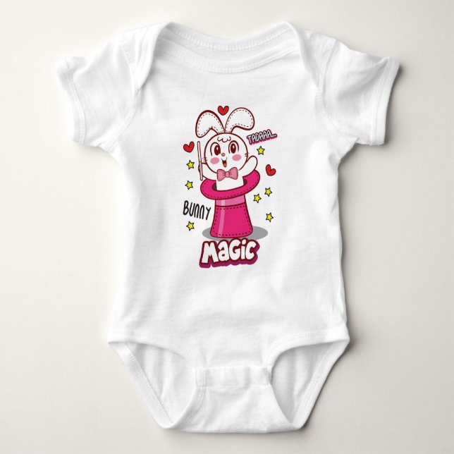 Magic bunny  baby bodysuit (Front)