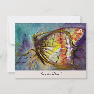 MAGIC BUTTERFLY ,champagne metallic Invitation