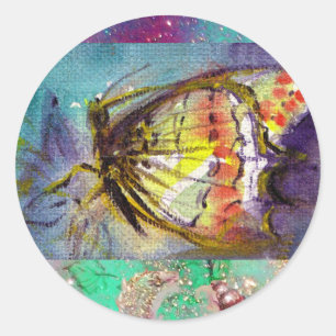 MAGIC BUTTERFLY CLASSIC ROUND STICKER