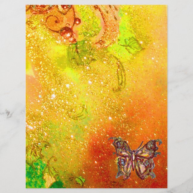 MAGIC BUTTERFLY IN GOLD SPARKLES (Front)