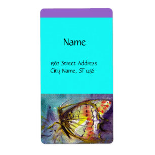 MAGIC BUTTERFLY  Purple Aqua Blue Turquoise
