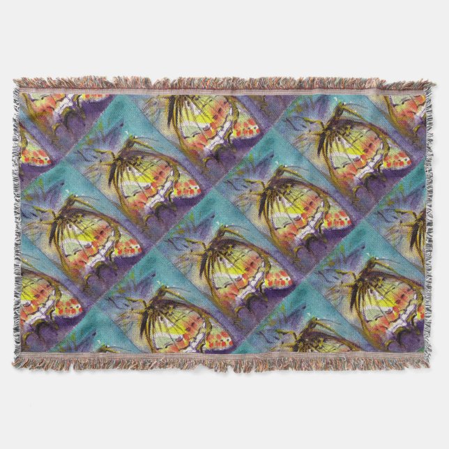 MAGIC BUTTERFLY THROW BLANKET (Front)