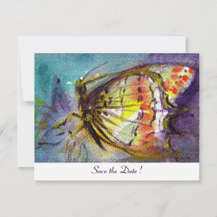 MAGIC BUTTERFLY ,white Invitation