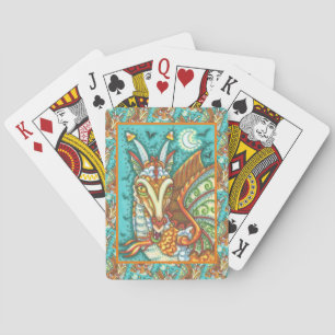 MAGIC CANDY CORN DRAGON, HALLOWEEN FANTASY BEAST PLAYING CARDS