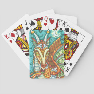 MAGIC CANDY CORN DRAGON, HALLOWEEN FANTASY BEAST PLAYING CARDS