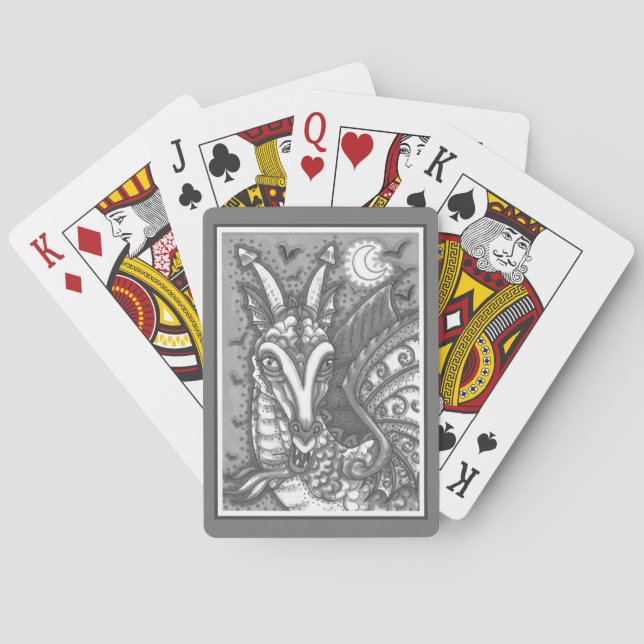 MAGIC CANDY CORN DRAGON, HALLOWEEN FANTASY BEAST PLAYING CARDS (Back)
