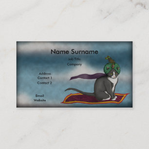 Magic Carpet Cat, business card template