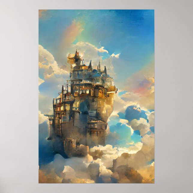 Magic Castle, Castle, Fairytale In Sky, Wonderland Poster (Front)