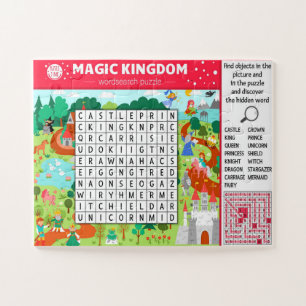Magic Castle Word Search Kids Game Jigsaw Puzzle