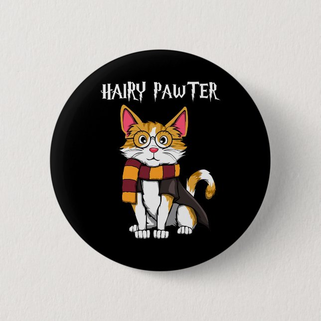 Magic Cat With Gles Wich Cat  6 Cm Round Badge (Front)