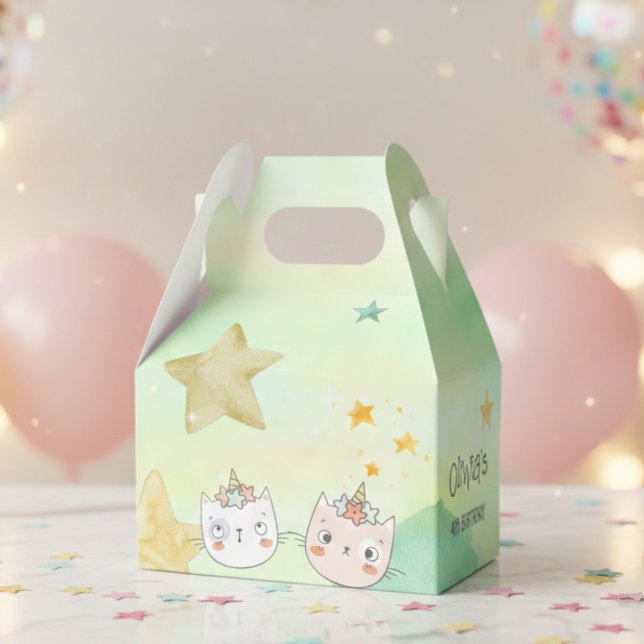 Magic caticorn birthday Favor Box (Creator Uploaded)