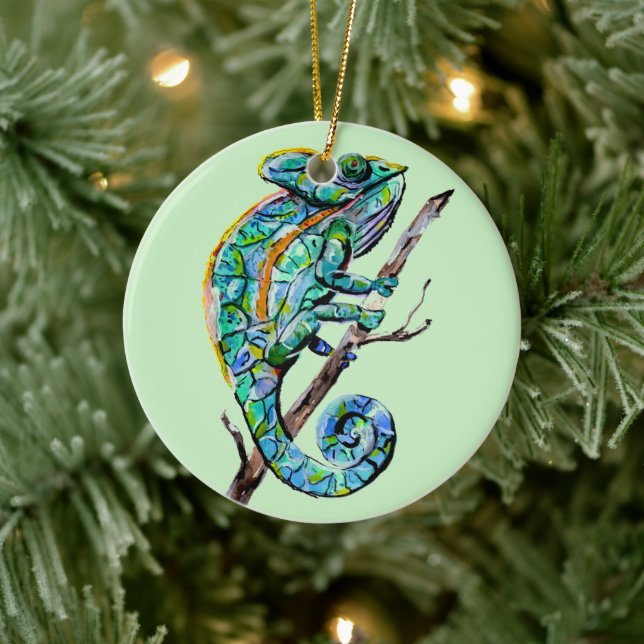 Magic Chameleon Ceramic Ornament (Tree)