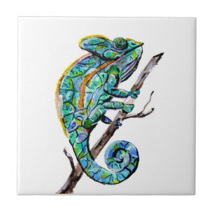 Magic Chameleon Ceramic Tile