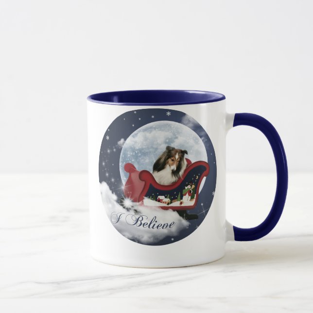 Magic Christmas Sheltie Mug (Right)
